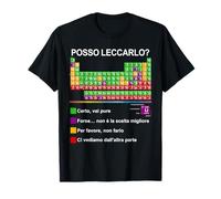 Posso leccarlo? Tavola Periodica Umorismo Chimica Maglietta