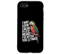 Posso sembrare calmo, ma nella mia testa ti ho morso 3 volte pappagallo Custodia per iPhone SE (2020) / 7/8