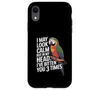Posso sembrare calmo, ma nella mia testa ti ho morso 3 volte pappagallo Custodia per iPhone XR