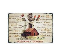 Posso solo immaginare circondato dalla tua gloria Mercy Me The Worship Retro Targa in metallo Poster in metallo Targa vintage Targa per caffè Bar Home Decor per esterni Cucina Ferro Pittura Cafe Club