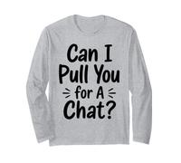 Posso tirarti per Una Chat Divertente Scherzo Sociale introverso Maglia a Manica