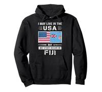Posso vivere negli Stati Uniti, ma la mia storia è iniziata nella bandiera delle Fiji Felpa con Cappuccio