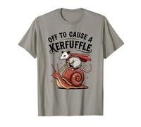 Possum Cavalcando Una Lumaca Divertente Animale Troublemaker Kerfuffle Maglietta