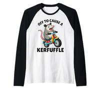 Possum off to Cause A Kerfuffle Funny Opossum Maglia con Maniche Raglan