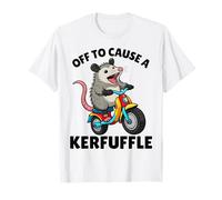 Possum off to Cause A Kerfuffle Funny Opossum Maglietta