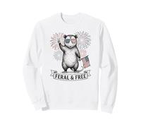 Possum Selvaggio e Libero Divertente Patriottico 4 luglio Opossum Felpa