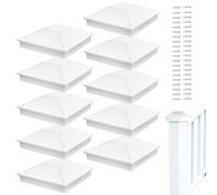 POST COVERS 4X4 - Fence Tops | Post CAPS Resistente Alla Dissolvenza | Protettori All'aperto Bianco | Dock Yard Covers | Resistente Alla Dissolvenza UV Decorativa Per Protezione Da 10 Pari Per Il Cort