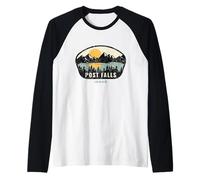 Post Falls Idaho, Souvenir per Le Vacanze Maglia con Maniche Raglan