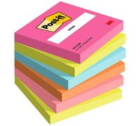 POST IT - 3M 654-6-POP pouch autoadesiva Quadrato Multicolore 100 fogli Autoadesivo