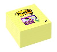 Post-it 5098 Super Sticky Notes Foglietti a Righe, 6 Blocchetti di 90 Foglietti,