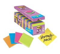 Post-it 654SE24P Nota adesiva, memo 76 mm x 76 mm Arancione Neon , Verde Neon,