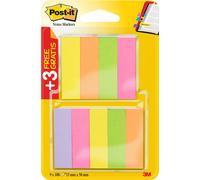 Post-it 670-6+3 Page Marker Blocks Narrow 15 x 50 mm, 9 x 100 Sheets Fluorescent