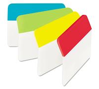 Post-it 686AALYR Angled Tabs 2 x 1 1/2 Solid Aqua/Lime/Red/Yellow 24/Pack