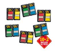 POST-IT - 7000081628 - Segnapagina Post-it Index Medium - 680 - 4 colori classici - Post-it - Value pack 10+2 (dispenser da 50 segnapagina ciascuno) - 66711 - Conf. da 1 Pz. - 7000081628