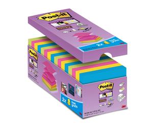Post-It 7100234249 pouch autoadesiva Quadrato Blu Verde Rosa Giallo 90 fogli Autoadesivo