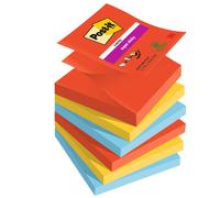 POST-IT - 7100258797 - Blocco Post-it Super Sticky Z Notes - R330-6SS-PLAY - 76 x 76 mm - colori Playful - 90 fogli - Post-it - conf. 6 pezzi - 94354 - Conf. da 1 Pz.