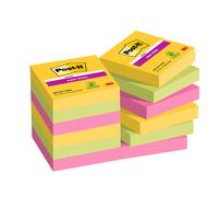 POST-IT - 7100290181 - Blocco Post-it Super Sticky - 622-12SS-CARN - 47,6 x 47,6 mm - colori Carnival - 90 fogli - Post-it - conf. 12 pezzi - 94376 - Conf. da 1 Pz. - 7100290181