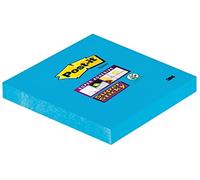 Post-It 76432 Foglietti Super Sticky, Confezione da 6 Blocchetti, Blu Mediterraneo