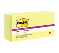 Post It Blocco Note Adesivo Rimovibile Super Sticky Con 12 Blocchi Giallo Canarino 76x76 Mm
