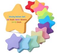 Post It Blocco note autoadesivo da 12 foglietti adesivi colorati 3x3 pollici, colore brillante, creativo, carino e divertente, grande capacità