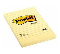 Post-it Brand 70208 Large Notes a Righe, 100 Fogli, 102 mm x 152 mm