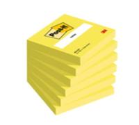 Foglietti Post-It, Giallo Neon, 76 mm x 76 mm, 100 Fogli/Blocchetto, 6 Blocchett
