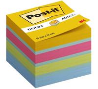 Post-it Cubo Mini Di Foglietti, Colori Ultra, 51 mm x 51 mm, 400 Fogli/Blocchetto, 1 Blocchetto/Confezione - Per Appunti, Elenchi & Promemoria