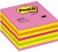 Blocco foglietti Cubo - 76 x 76mm - rosa neon, giallo neon, arancio neon, rosa ultra, verde neon - 450 fogli - Post it