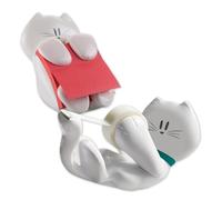 Post-it Dispenser Z-Notes a Forma di Gatto, Confezione di 1 Blocco, 90 Fogli per Blocco, 76 mm x 76 mm, Colore Rosa + Scotch Dispenser di Nastro a Forma di Gatto con 1 Rotolo di Nastro Scotch Magic