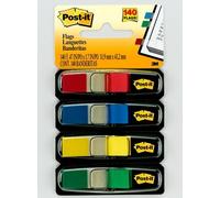 Post-It Flags Primary Colors 1/2 in Wide 35/Dispenser 4 Dispensers/Pack bandiera autoadesiva 35 fogli