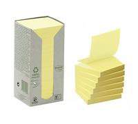 Post-It Foglietti Notes In Carta Riciclata al 100%, Canary Yellow, 16 Blocchetti 76 mm x 76 mm, 100 Fogli/Blocchetto, Colore Giallo, Per Appunti, Elenchi & Promemoria