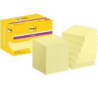 Post-it Foglietti Super Sticky Canary Yellow, Confezione da 12 blocchetti, 90 Fogli per blocco, 47,6 mm x 47,6 mm, Giallo Canary - Per Appunti, Elenchi & Promemoria