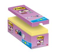 Post-it Foglietti Super Sticky Canary Yellow, Pacchetto Convenienza da 14 blocch