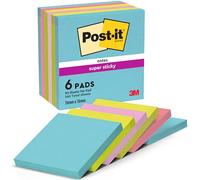 Foglietti Post-it - 159969 Blocchetti Post-It 76 X 76 mm di colori assortiti con 90 fogli per blocchetto in confezione da 6 Pz.