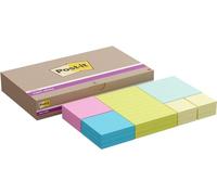Post-it Foglietti Super Sticky, Colori e Formati Assortiti, Confezione da 18 Blocchetti, 90 Fogli per Blocco, Giallo, Rosa, Verde, Blu - Foglietti Extra Adesivi per Appunti, Elenchi & Promemoria