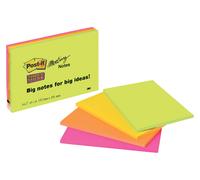 Post-it Foglietti Super Sticky Grandi Formati, Confezione da 4 blocchetti, 45 Fo