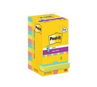 Post-it Foglietti Super Sticky Z-Notes, 8 Blocchetti + 4 GRATIS, 76 x 76 mm | Foglietti Adesivi a Tenuta Extra Forte per Dispenser, per Promemoria ed Elenchi; Aderiscono a Superfici Verticali