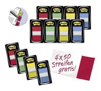 Post-it FT600003493 3M Strisce adesive 680-P12 Rosso, Giallo, Blu, Verde