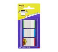 Post-it Index 25mm x 43.2mm Strong Flags with Coloured Tips - Green/ Blue/ Red (