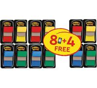 Post-it Index Medium, Assorted Colours, 6 Dual Packs of 50 Sheets + 2 Dual Packs