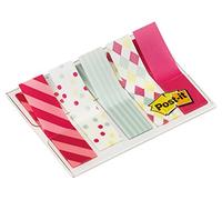 Post-it Index Mini, Segnapagina Adesivi in Plastica a Motivi Colorati, 5 Blocchetti da 20 Foglietti Adesivi nei Colori Pastello, 100 Linguette Segnapagina, Segnalibri Autoadesivi in Formato 15x50 mm