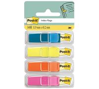 Post-It Index Segnapagina, Piccolo, Colori Traslucidi, 11.9 mm x 43.2 mm, 140 Segnapagina - per Contrassegnare, Evidenziare o Codificare a Colori le Informazioni Importanti