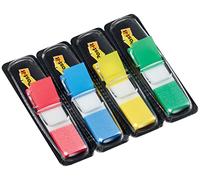 Post-it Index Small Flags, Confezione da 4 Dispensers, 35 Segnapagina, 11.9 mm x 43.2 mm, Colori assortiti, per Contrassegnare, Evidenziare o Codificare a Colori le Informazioni Importanti