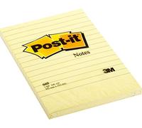 Blocco Foglietti Post-it Notes GIALLO CANARY a Righe 102x152 mm. 100 Fg. (6 Pz)