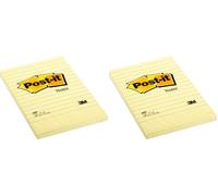 Post-it® Large Note - 102x152 mm - giallo canary - righe - 660 (Confezione da 2)