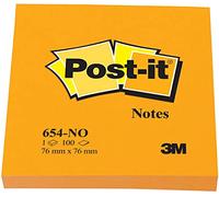 POST-IT Notas adhesivas 100h Naranja neon 76x76mm FT510061946