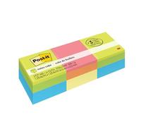 Post-it Note, 2 x 2 pollici, 3 cubi, note adesive preferite d'America, colori assortiti, riciclabili (2051-3PK), onde verdi e canarine