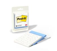 Post-it Note adesive lucide, design cottage blu con 1 motivo floreale, 1 denim lavato e 1 primo blocco note adesivo neve, 7,6 x 7,4 cm, 45 fogli per blocco