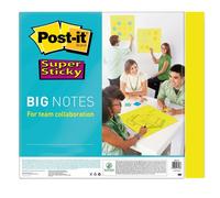 Blocco di fogli Super Sticky Big Notes - 279 x 279mm - giallo neon - 30 fogli - Post-it® Quantita min. 1