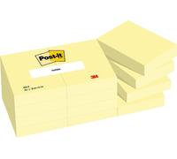 Post-it Notes Canary Yellow, Pack of 12 Pads, 100 Sheets per Pad, 51 mm x 38 mm,
